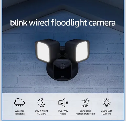 Blink Wired Outdoor Floodlight Camera Black