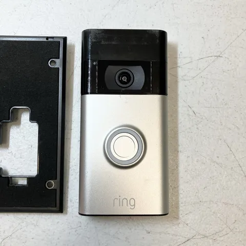 (TESTED) Ring 2nd Gen 5UM5E5 Silver & Black Night Vision 1080p Video Door Bell