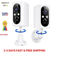 Wireless Outdoor Security Cameras 2K Resolution IP65 Weatherproof 355 Degree Pan
