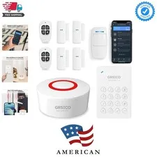 Wireless Alarm System 9 Piece Kit, WiFi Alarm System for Home Security with P...