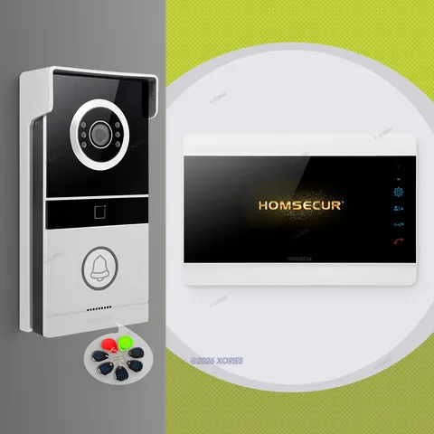 HOMSECUR 7" 1080P Video Doorphone Intercom Door Bell RFID Keyfobs Door UnlocK