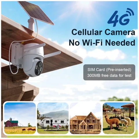 Wireless 4G Cellular Camera, Solar Powered, Motion Detection