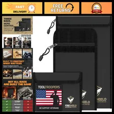 Fireproof Document Bag 3-Pack - 2000°F Heat & Water Resistant Storage for Cash,
