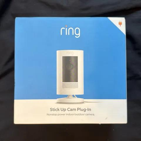Ring Stick Up Cam Plug-In Indoor/Outdoor 1080p Wi-Fi Camera White *UNOPENED*