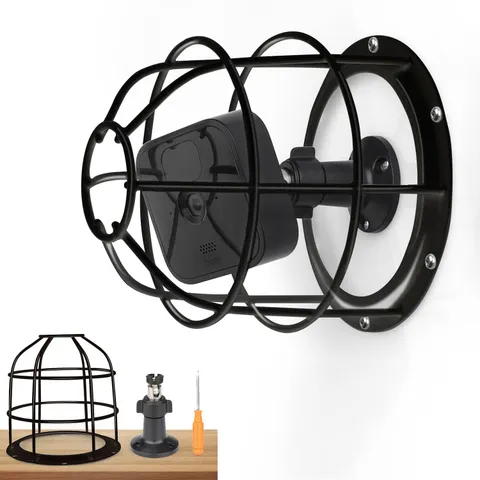UYODM Anti-Theft Camera Mount Cage and Wall Bracket - Compatible Black