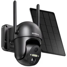 Solar Security Camera with PIR Sensor, Color Night Vision