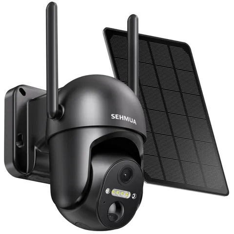 Solar Security Camera with PIR Sensor, Color Night Vision