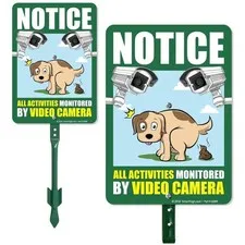 10x7 inch Video Camera Monitored Yard Sign