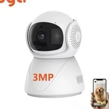 Tuya 3MP Indoor Wi-Fi PTZ IP Camera, Motion Detection, Two-Way Audio, White