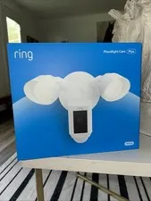 New Ring - Floodlight Cam Plus Outdoor Wired 1080p Surveillance Camera - White