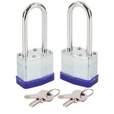  2PCS Heavy Duty Padlock Keyed Alike, 2-3/8" Extra Long 1-9/16 Inch 2pcs
