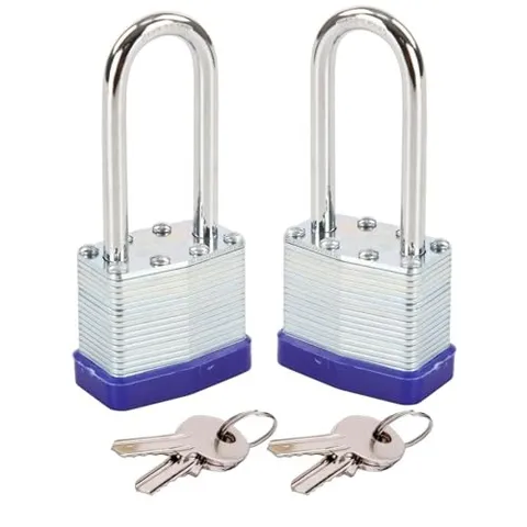  2PCS Heavy Duty Padlock Keyed Alike, 2-3/8" Extra Long 1-9/16 Inch 2pcs