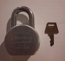 American Lock Company Series 700 Hardened Steel Padlock With Key Working 