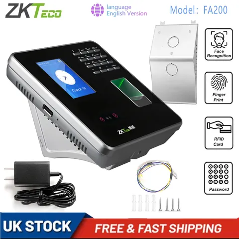 ZKTeco TCP/IP Face & Fingerprint Biometric Timeclock Access Control Attendance