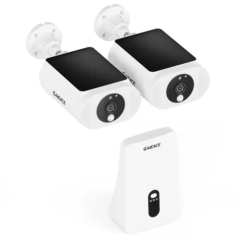 Gaiexce Solar Security Cameras Wireless Outdoor 2 Cam Kit 2 Kit-1