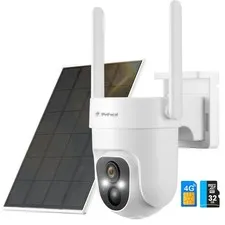 4G LTE Cellular Wireless Outdoor, No WiFi Needed, 2K Color Night Vision, 360°...