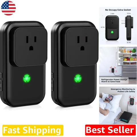 Power Failure Alarm 2 Pack - Loud 110dB, Adjustable Volume