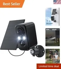 WiFi Security Camera with Solar Panel - Intelligent Detection & Remote Access
