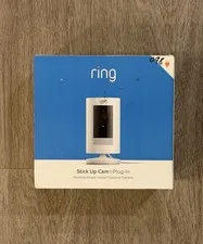Ring Stick Up Cam Plug-In Indoor/Outdoor 1080p Wired Security Camera (White) New