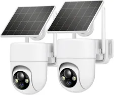 Oculview 2K Solar Security Cameras Wireless Outdoor, 2PCS Outdoor Camera Wireles