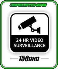 CCTV SECURITY STICKER WINDOW WARNING ALARM HOME BUSINESS VIDEO SURVEILLANCE B&W6