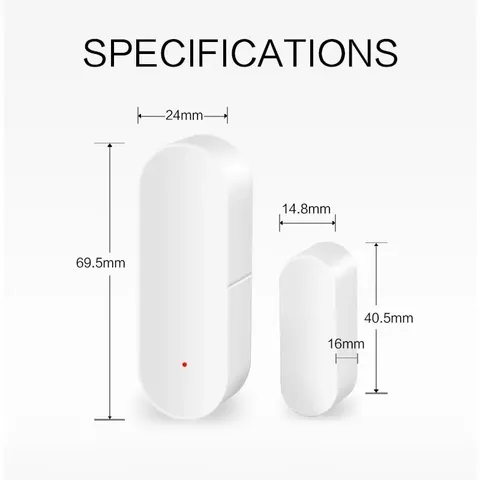 WiFi Smart Door Sensor Window Open/Close Detector for Alexa, Google & Smart Life