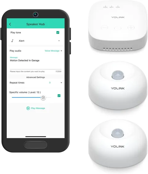 Smart Home Security Kit with Motion Sensors & Audio Hub - ¼ Mile Range