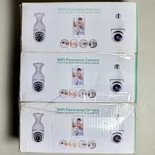 WiFi Panorama Camera Wireless 360° Light Bulb Security Cameras 3-Pack