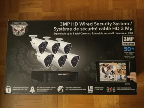 Night Owl 3MP HD Wired Security System 8 Channel 1TB HDD 6 Camera Set