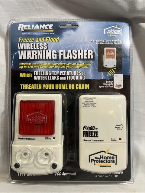 Reliance Freeze and Flood Wireless Warning Flasher THP203 NEW