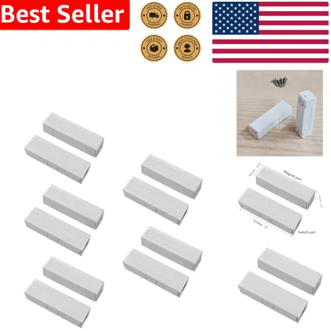 Surface Mount NC Magnetic Contact Switch 5 Pack for Home Security Alarm Systems