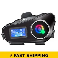 BTQILEYOO Motorcycle Bluetooth Headset, 500M Intercom, IPX6 Waterproof