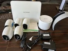 Netgear Arlo VMB3000 Security Camera System-base station and 5 Cameras