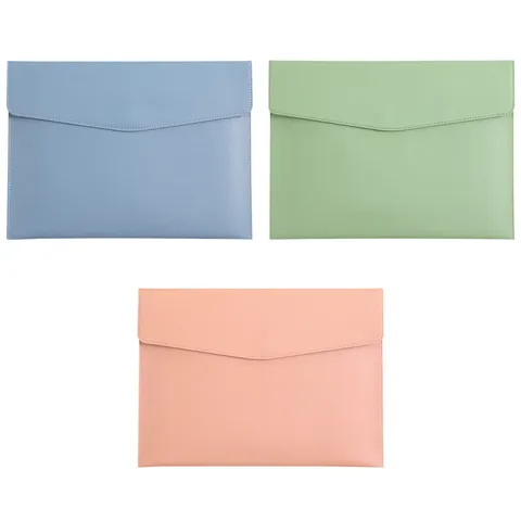 3ppcs PU A4 File Folder, Document Envelope Holder, Portfolio Pouch,