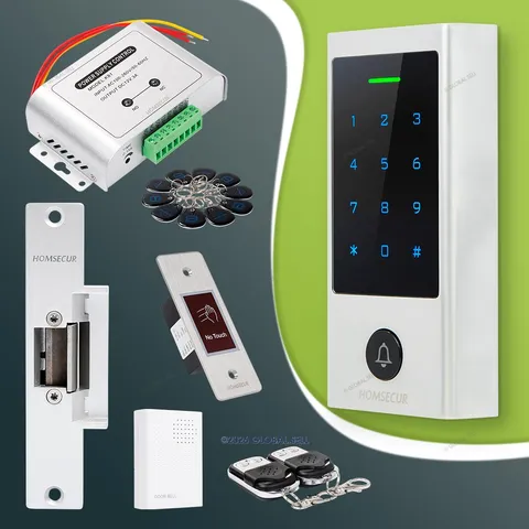 HOMSECUR Waterproof IP66 APP WIFI RFID Access Control Set With NC Strike Lock