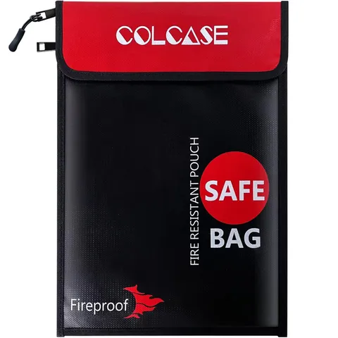 Fireproof Document Bag 2 Pockets Fireproof and Waterproof Bag