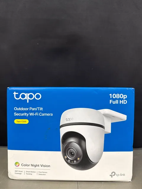 Tapo 1080P Outdoor Wired Pan/Tilt Security Wi-Fi Camera, 360° View, Motion Tra 1