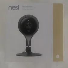 Google Nest Cam indoor wired home security camera- black Hardwired Wired Smart