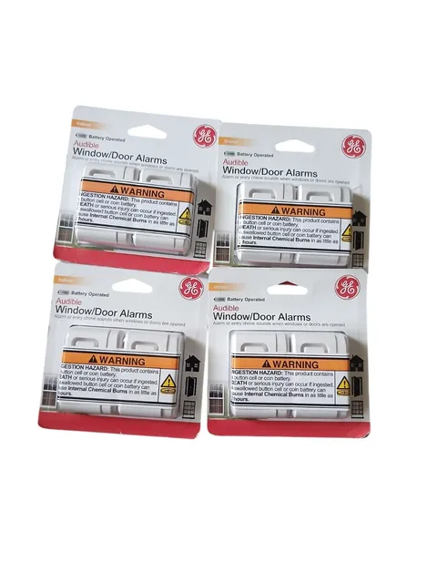 4X GE Audible Window/Door ALARM - Battery Operated 2 Pcs (8 Total)