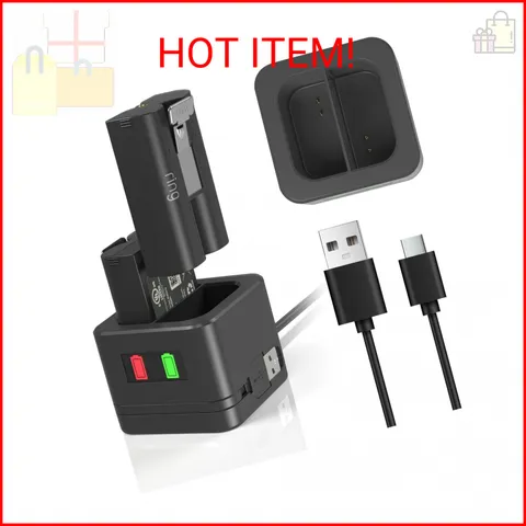 Charger Station for Ring Battery, Charger Dock for Replacement Battery Compatibl