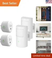 2 Pack Motion Sensor Switch with Outlet, PIR Wireless Motion Sensor Plug with...
