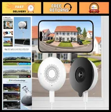 2 Pack 3MP 2K Window Security Cameras with Starlight Color Night Vision