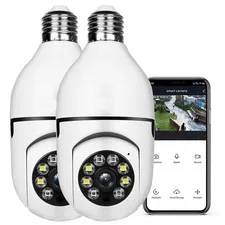 Light Bulb 1080P Security Wireless Camera Wifi Smart for home surveillance Sc...