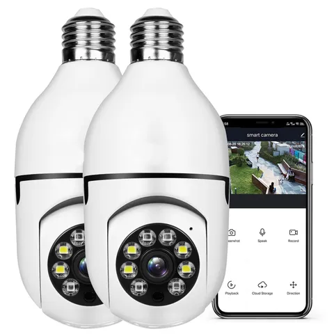 Light Bulb 1080P Security Wireless Camera Wifi Smart for home surveillance Sc...