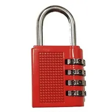 1Pc 4 Digit Combination Padlock Outdoor Gym Travel Luggage Locker Red