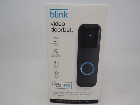 Blink Video Doorbell 1080p HD Wireless Smart Doorbell Camera New Open Box