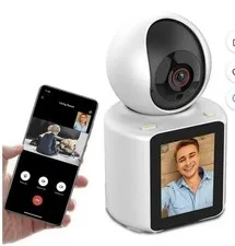 Home Security Camera, Two-Way Video Camera with 2.8" Screen, One-click Call 360°