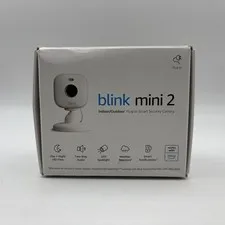 Blink Mini 2-Home Security/Pet Camera w/HD video,color night view-Slightly Used