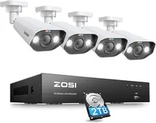 ZOSI 8CH 4K NVR 8MP POE Security Remote View IP Camera System Color Night Vision