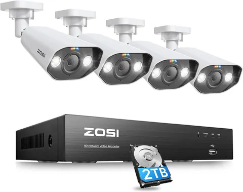 ZOSI 8CH 4K NVR 8MP POE Security Remote View IP Camera System Color Night Vision